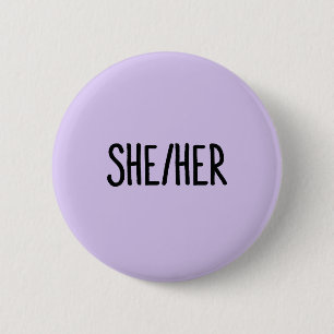 Badge Rond 5 Cm Elle/ses boutons de pronoms