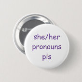 Badge Rond 5 Cm elle/ses pronoms (Devant & derrière)