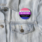 Badge Rond 5 Cm Elle/ses pronoms - drapeau de Genderfluid (En situation)