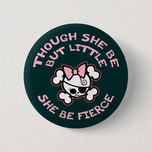 Badge Rond 5 Cm Elle soit féroce (Devant)