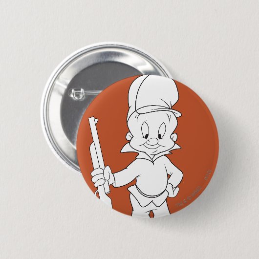 BADGE ROND 5 CM ELMER FUDD™ (Devant & derrière)