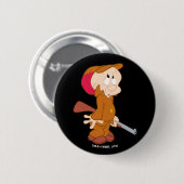 Badge Rond 5 Cm ELMER FUDD™ | Pose apeuré (Devant & derrière)