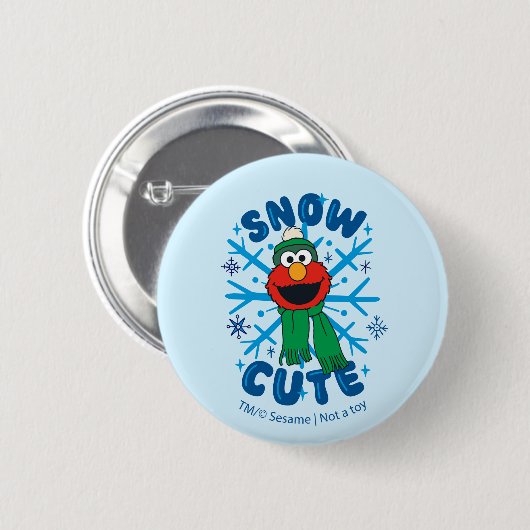 Badge Rond 5 Cm Elmo Snow Cute (Devant & derrière)