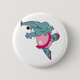 Badge Rond 5 Cm elphène de ballet mignon dans tutu