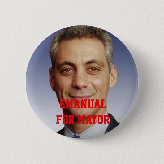 Badge Rond 5 Cm Emanual pour le maire (Devant)