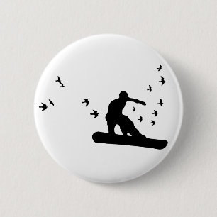 Badge Rond 5 Cm embarquer avec les oiseaux.