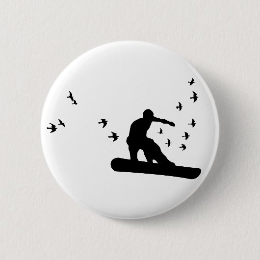 Badge Rond 5 Cm embarquer avec les oiseaux. (Devant)