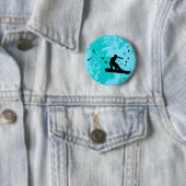 Badge Rond 5 Cm embarquer avec les oiseaux. (En situation)