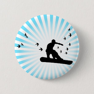 Badge Rond 5 Cm embarquer avec les oiseaux.