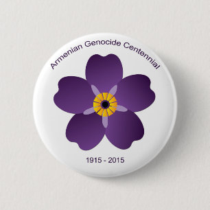 Badge Rond 5 Cm Emblème arménien de Centennial de génocide