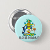 Badge Rond 5 Cm Emblème bahamien (Devant & derrière)