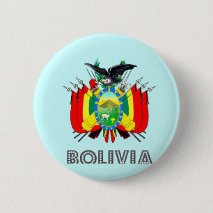 Badge Rond 5 Cm Emblème bolivien
