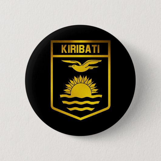 Badge Rond 5 Cm Emblème de Kiribati (Devant)