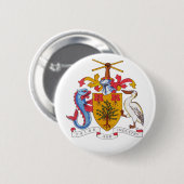 Badge Rond 5 Cm emblème de la barbade (Devant & derrière)