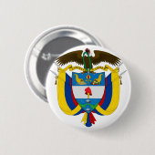 Badge Rond 5 Cm emblème de la colombie (Devant & derrière)