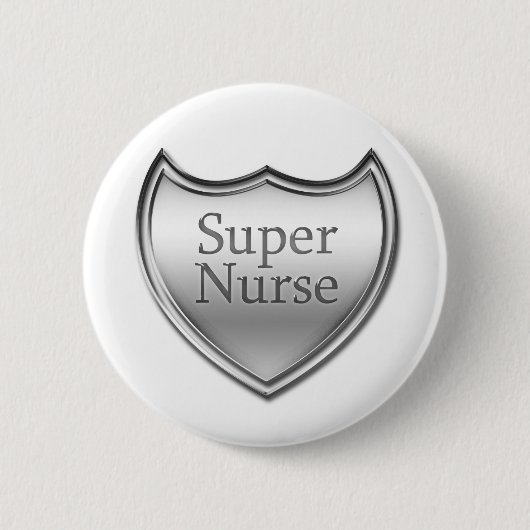 Badge Rond 5 Cm Emblème de la super infirmière (Devant)