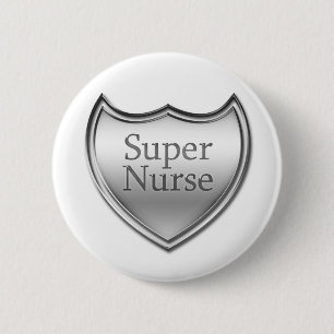 Badge Rond 5 Cm Emblème de la super infirmière