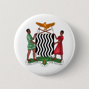 Badge Rond 5 Cm emblème de la zambie