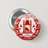 Badge Rond 5 Cm emblème de l'Afghanistan (Devant & derrière)