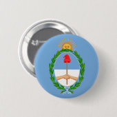 Badge Rond 5 Cm emblème de l'argentine (Devant & derrière)