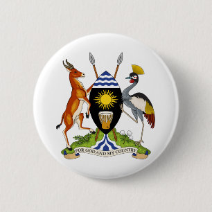 Badge Rond 5 Cm emblème de l'ouganda