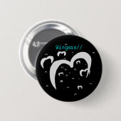 Badge Rond 5 Cm Emblème de Wingman// (Devant & derrière)