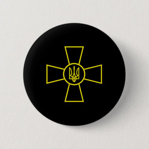 Badge Rond 5 Cm Emblème des forces armées d'Ukraine Drapeau de l'a