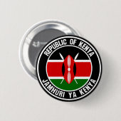 Badge Rond 5 Cm Emblème du cycle du Kenya (Devant & derrière)