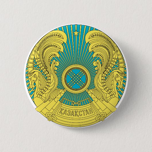 Badge Rond 5 Cm emblème du kazakhstan (Devant)