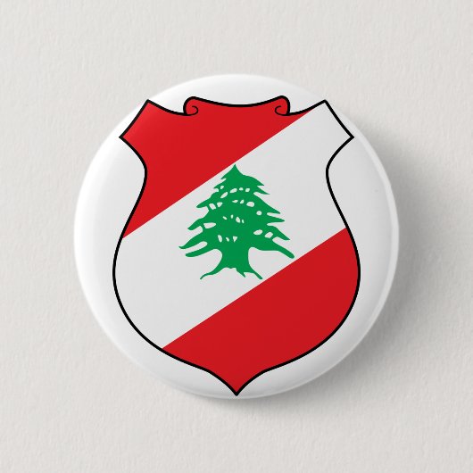 Badge Rond 5 Cm emblème du liban (Devant)