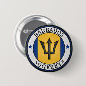 Badge Rond 5 Cm Emblème du tour de la Barbade (Devant & derrière)