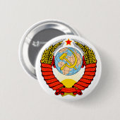 Badge Rond 5 Cm Emblème d'Union Soviétique avec CCCP (Devant & derrière)