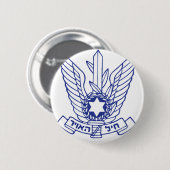 Badge Rond 5 Cm Emblème israélien de l'Armée de l'Air (Devant & derrière)