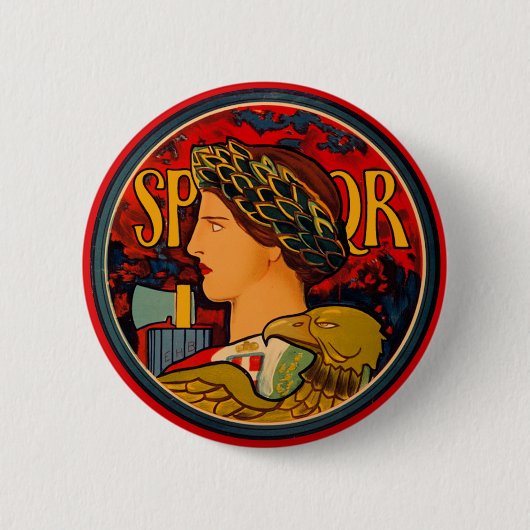 Badge Rond 5 Cm Emblème italien SPQR (Devant)