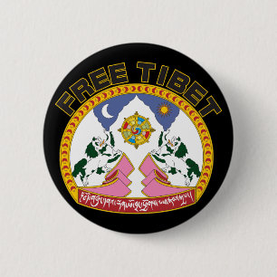 Badge Rond 5 Cm Emblème libre du Thibet