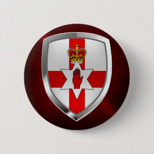 Badge Rond 5 Cm Emblème métallique d'Irlande du Nord