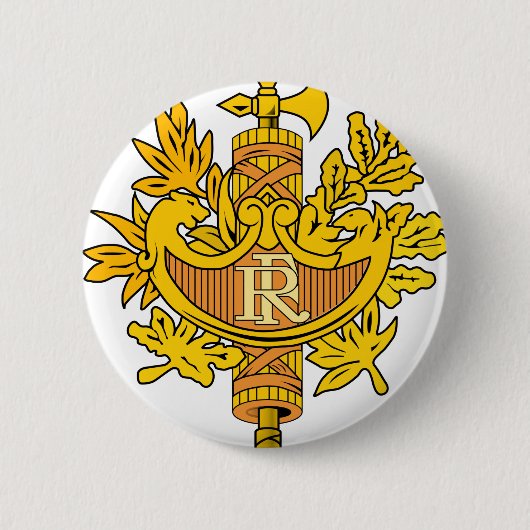 Badge Rond 5 Cm Emblème national de la France (Devant)