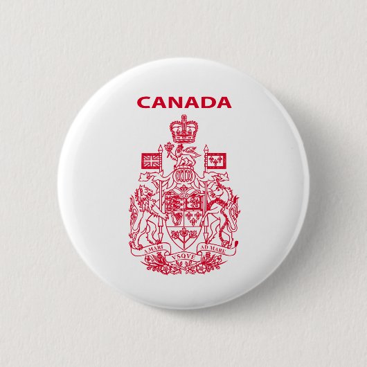 Badge Rond 5 Cm emblème national du Canada (Devant)