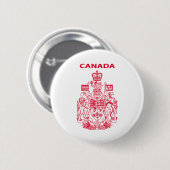 Badge Rond 5 Cm emblème national du Canada (Devant & derrière)