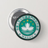 Badge Rond 5 Cm Emblème rond de Macao (Devant & derrière)