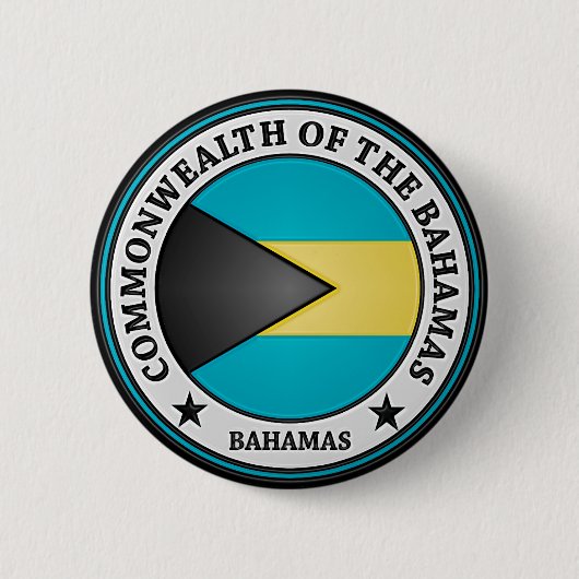 Badge Rond 5 Cm Emblème rond des Bahamas (Devant)