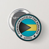 Badge Rond 5 Cm Emblème rond des Bahamas (Devant & derrière)