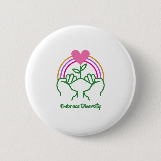 Badge Rond 5 Cm Embrace Diversity (Devant)