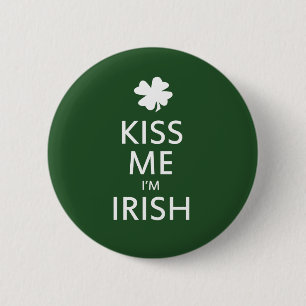 Badge Rond 5 Cm Embrasse-moi Im Irish
