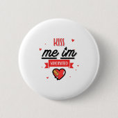 Badge Rond 5 Cm Embrasse-moi Je suis vacciné (Devant)