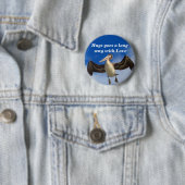 Badge Rond 5 Cm Embrasser avec Love_Button (En situation)