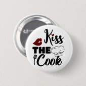 Badge Rond 5 Cm embrasser le cuisinier (Devant & derrière)