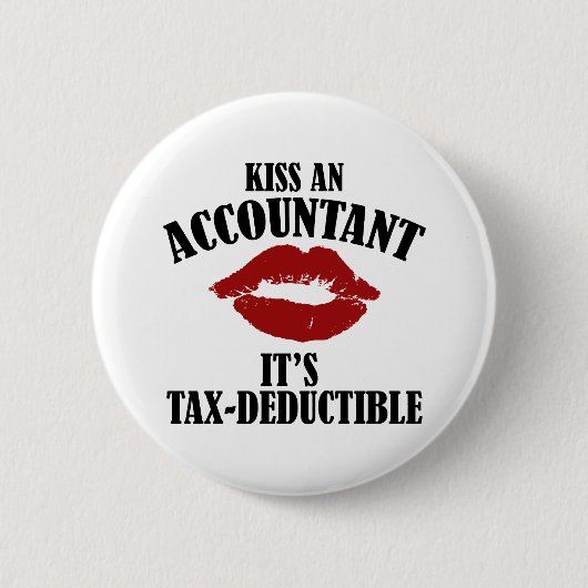 Badge Rond 5 Cm embrasser un comptable drôle CPA (Devant)
