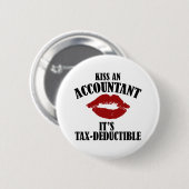 Badge Rond 5 Cm embrasser un comptable drôle CPA (Devant & derrière)