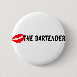 Badge Rond 5 Cm Embrassez le barman